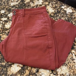 Torrid Aviator Skinny Stretch Rust Twill Mid-Rise Pants Size 18
